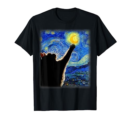 Starry Night Cat T-Shirt - Perfect Gift!