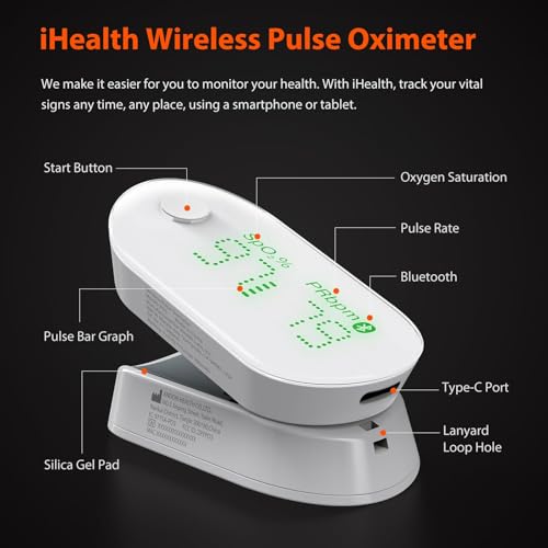 iHealth AIR Rechargeable Fingertip Pulse Oximeter