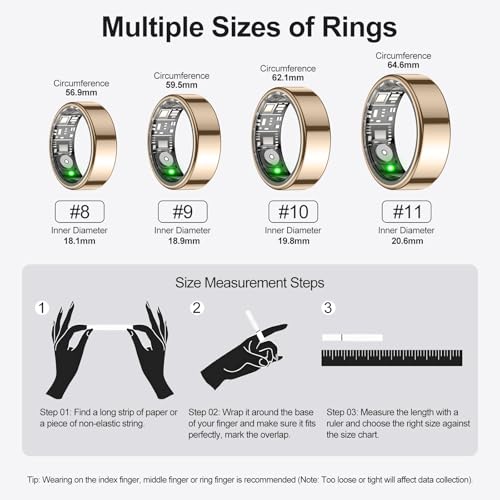 Upgraded Smart Ring: Fitness & Health Tracker