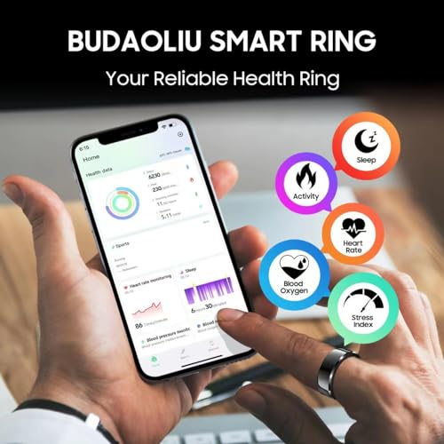 BUDAOLIU Smart Fitness Ring with Sleep & Heart Rate Tracking