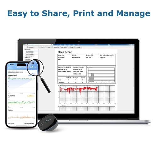 Wellue O2Ring Bluetooth Oxygen Monitor with Vibration