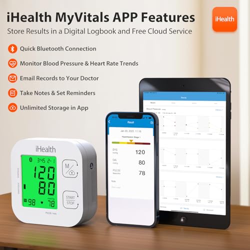iHealth Track Smart Blood Pressure Monitor for Adults