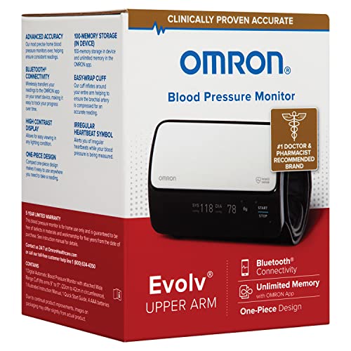 OMRON Evolv Bluetooth Blood Pressure Monitor - Alexa Compatible