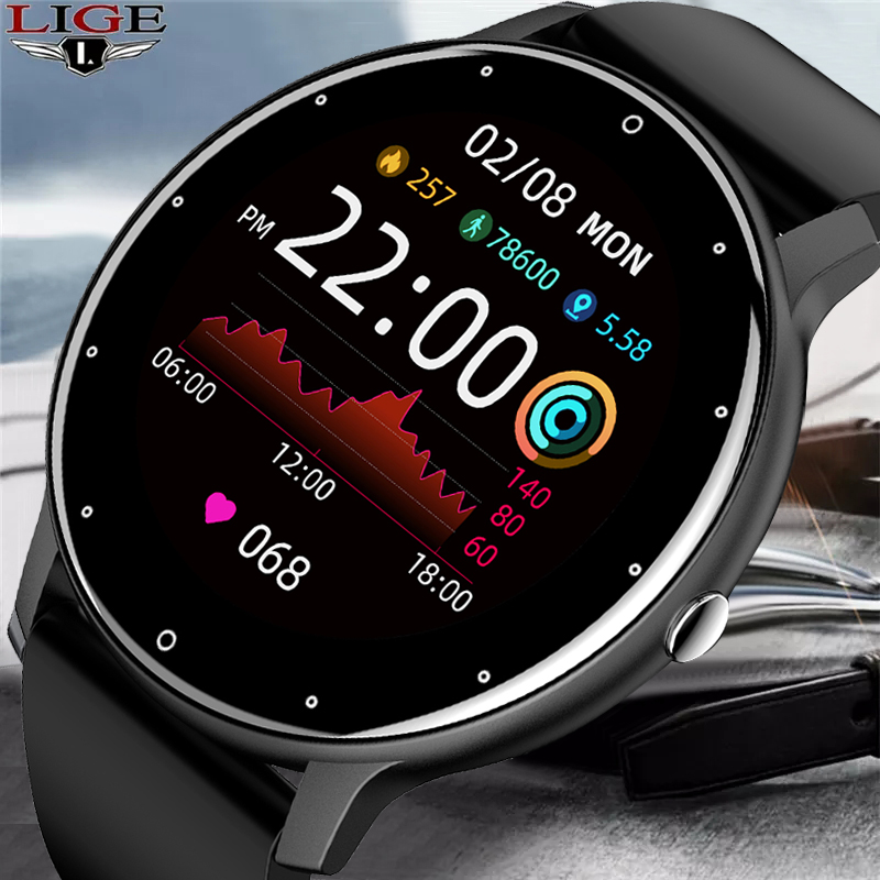 LIGE Smartwatch for Men - IP67 Waterproof, Bluetooth