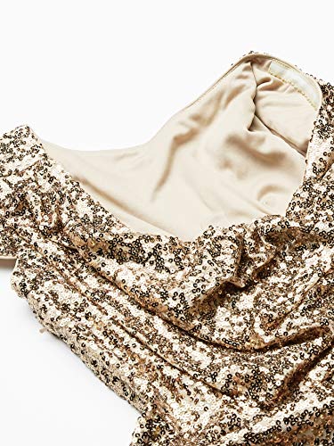Gold Sequin Classic Gown by Badgley Mischka, Size 12