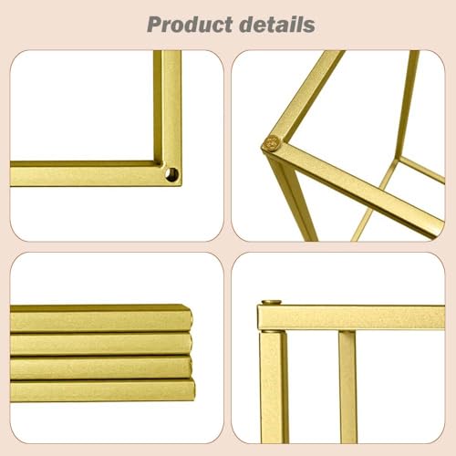 Gold Metal Column Flower Stands - Set of 10