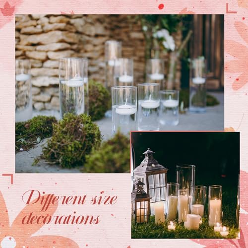 Clear Glass Cylinder Vases for Wedding Centerpieces
