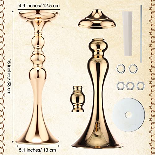 Gold Metal Flower Arrangements Stand for Wedding Centerpieces