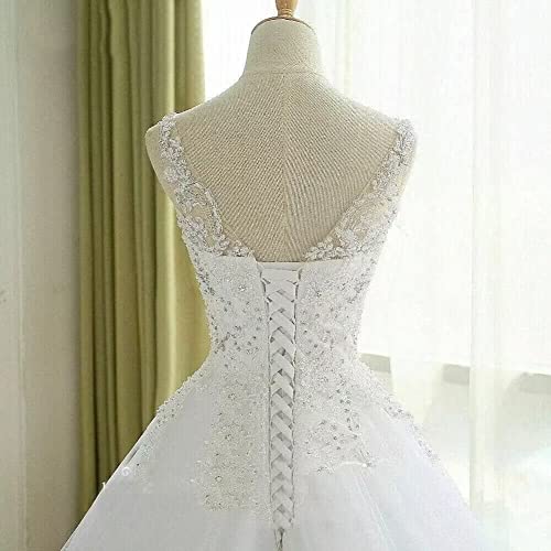 2024 Beaded Corset Lace Up Ball Gown Wedding Dress
