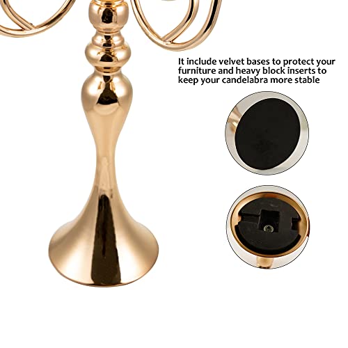 Gold Crystal Candelabra Centerpieces for Wedding Tables