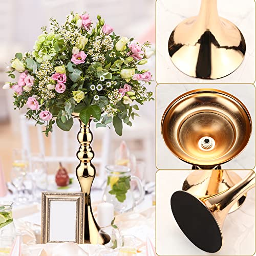 Gold Metal Flower Arrangements Stand for Wedding Centerpieces