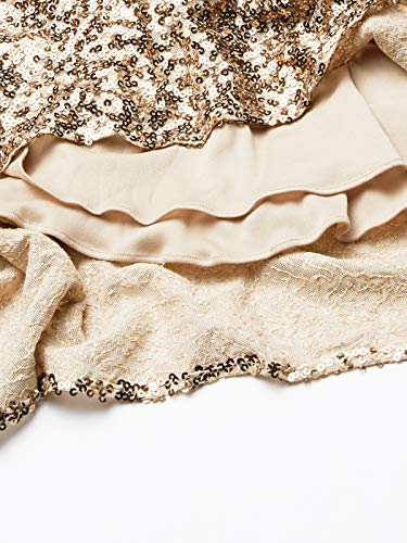 Gold Sequin Classic Gown by Badgley Mischka, Size 12