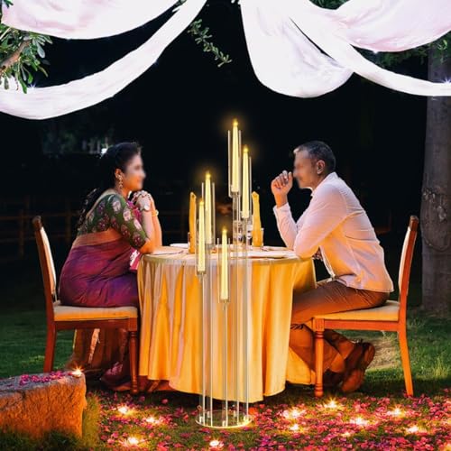 Set of 10 Acrylic 5 Arm Wedding Candelabra