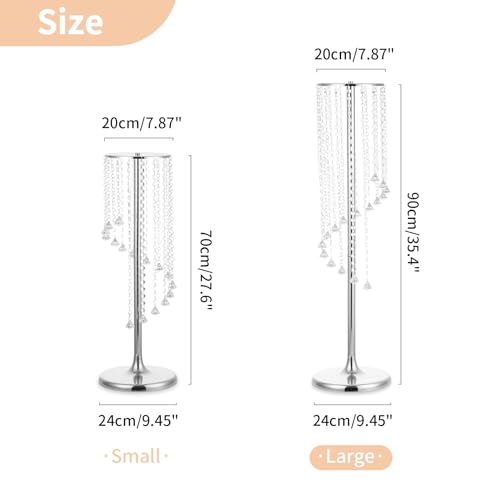 Elegant Silver Wedding Centerpieces: 10 pcs Crystal Flower Vases