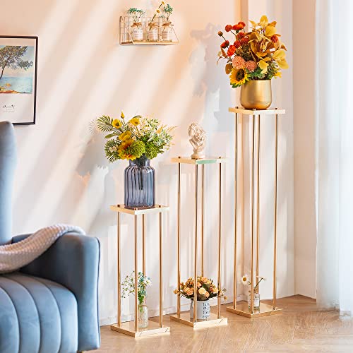 Gold Tall Flower Stand for Wedding Table Centerpieces