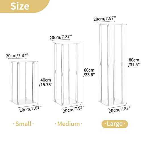 Elegant Wedding Centerpieces Acrylic Vases - Set of 10