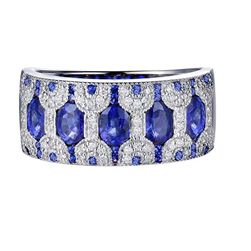 14k Gold Natural Gemstone Wedding Rings for Women