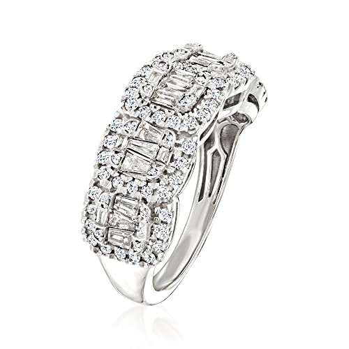 1.00 ct t.w. Diamond Ring, Silver, Size 7