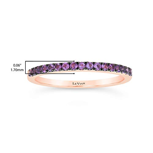 Le Vian Purple Amethyst Stackable Wedding Ring Size 8