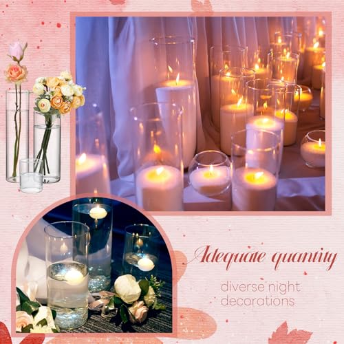 Clear Glass Cylinder Vases for Wedding Centerpieces