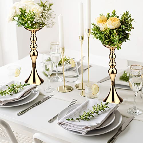 Gold Metal Flower Arrangements Stand for Wedding Centerpieces