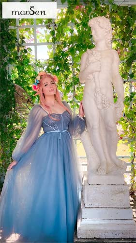 Black Puffy Sleeve Ball Gown Wedding Dress Women