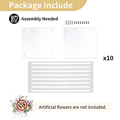 Elegant Wedding Centerpieces Acrylic Vases - Set of 10