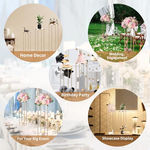 Gold Flower Stand Centerpieces for Wedding Tables