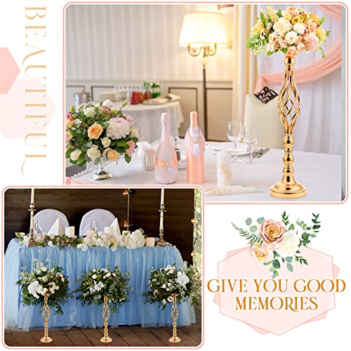 Gold Metal Flower Vase Candelabra for Wedding Reception