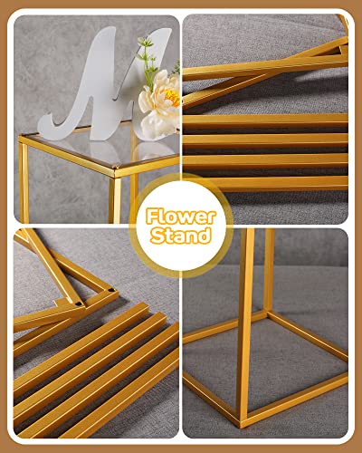 Gold Wedding Flower Stand Column for Elegant Centerpieces