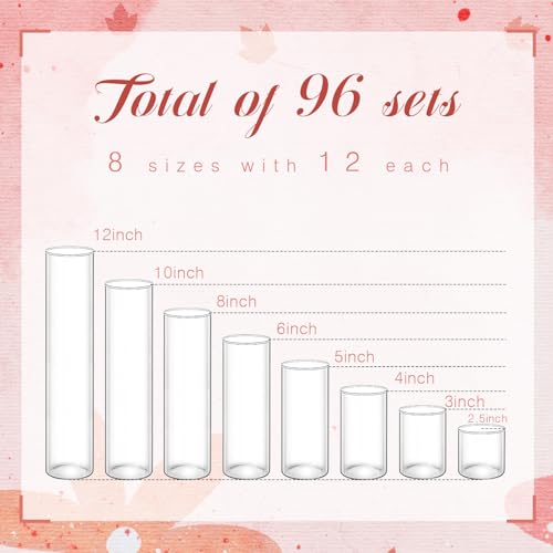 Clear Glass Cylinder Vases for Wedding Centerpieces