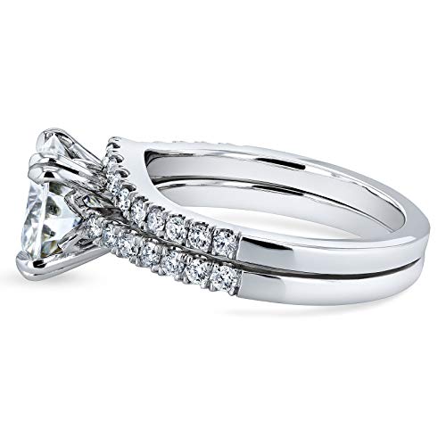 White Gold Bridal Ring Set with Lab Diamonds