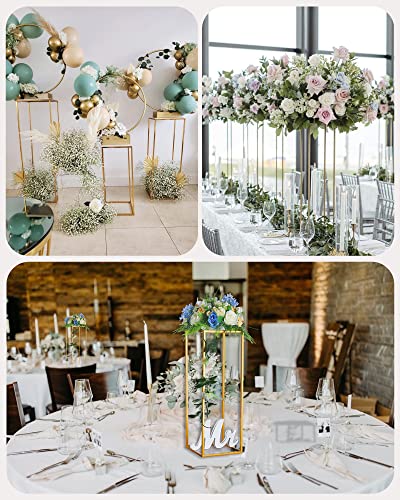 Gold Wedding Flower Stand Column for Elegant Centerpieces