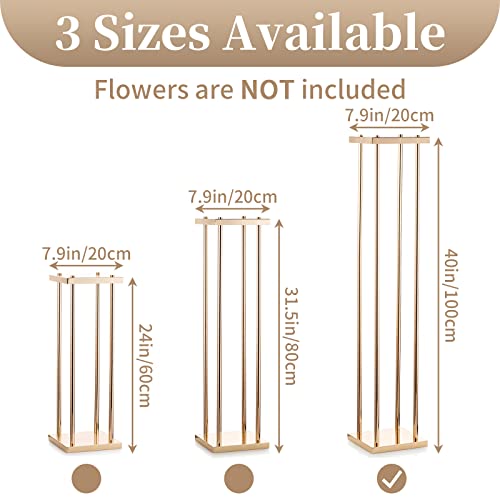 Gold Tall Flower Stand for Wedding Table Centerpieces