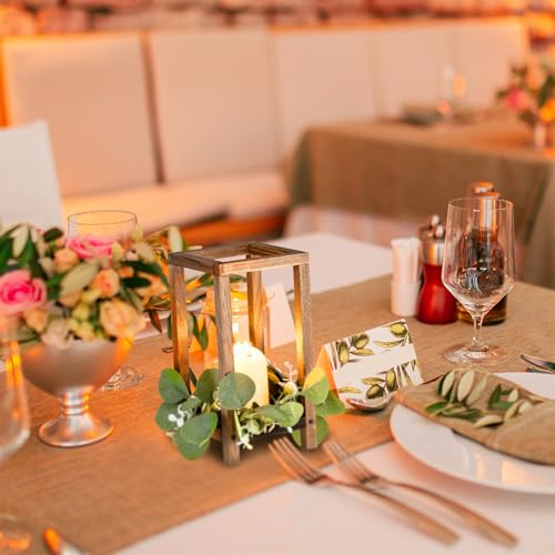 Geelin 12-Piece Wedding Table Centerpieces with Lanterns & Wreath