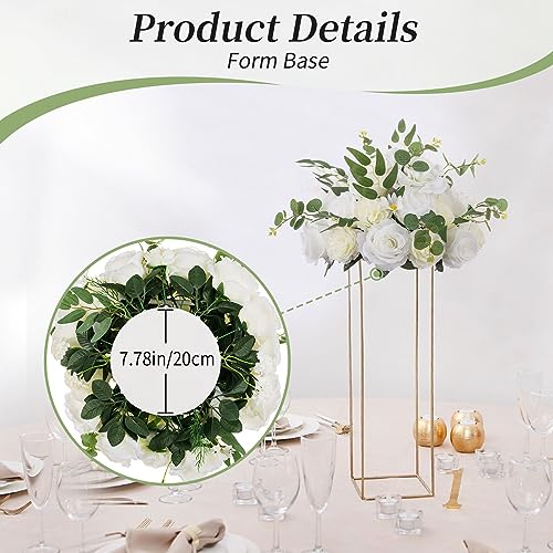 Large 10 Pcs White Rose Wedding Centerpieces Bouquet