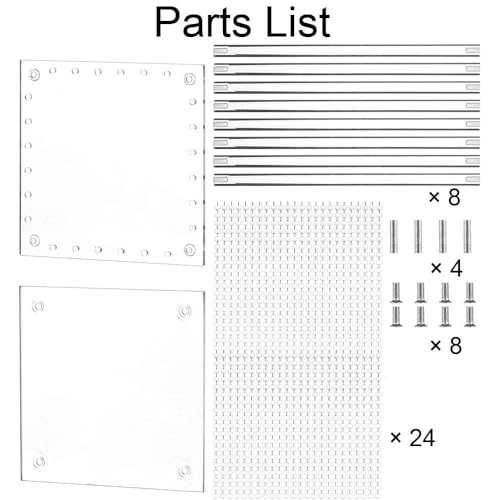 Geometric Vase Stand with Chandelier Crystals - Set of 10