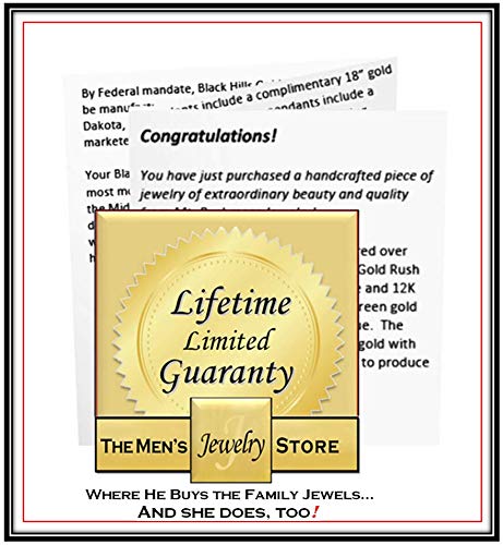 Yellow and Black Hills Gold Diamond Wedding Band Set