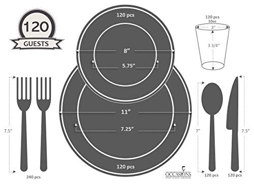 Vintage Wedding Party Tableware Set for 120 Guests