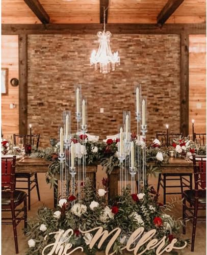 Set of 10 Acrylic 5 Arm Wedding Candelabra