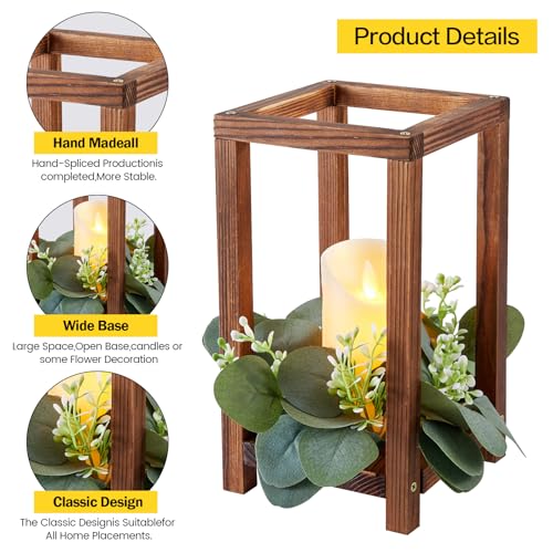 Rustic Wedding Lantern Centerpiece Set with LED Candles