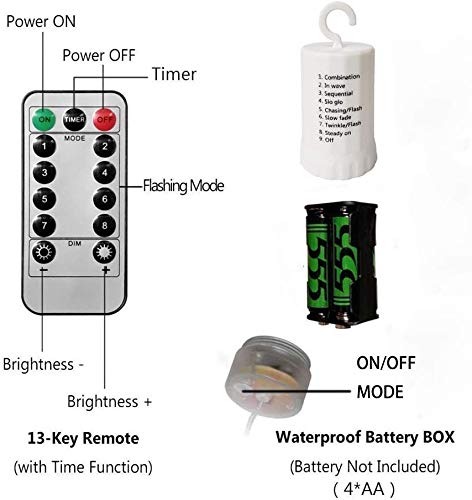 200LED Hanging Sphere Lights, Battery Operated Starburst Lights