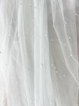 Pearl Chapel Length Wedding Bridal Veil Ivory