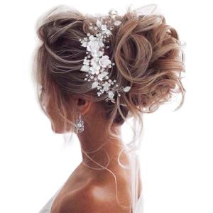 Flower Bride Wedding Hair Vine Pearl Bridal Accessories