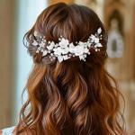 Flower Bride Wedding Hair Vine Pearl Bridal Accessories