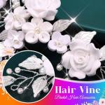 Flower Bride Wedding Hair Vine Pearl Bridal Accessories