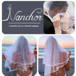 Nanchor Simple Tulle Short Wedding Veil with Comb