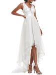 Cream Chiffon Bridesmaid Dress with Pleated Waist