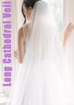 Ursumy Bride Long Cathedral Drop Veil Soft Tulle