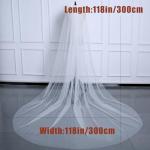 Ursumy Bride Long Cathedral Drop Veil Soft Tulle